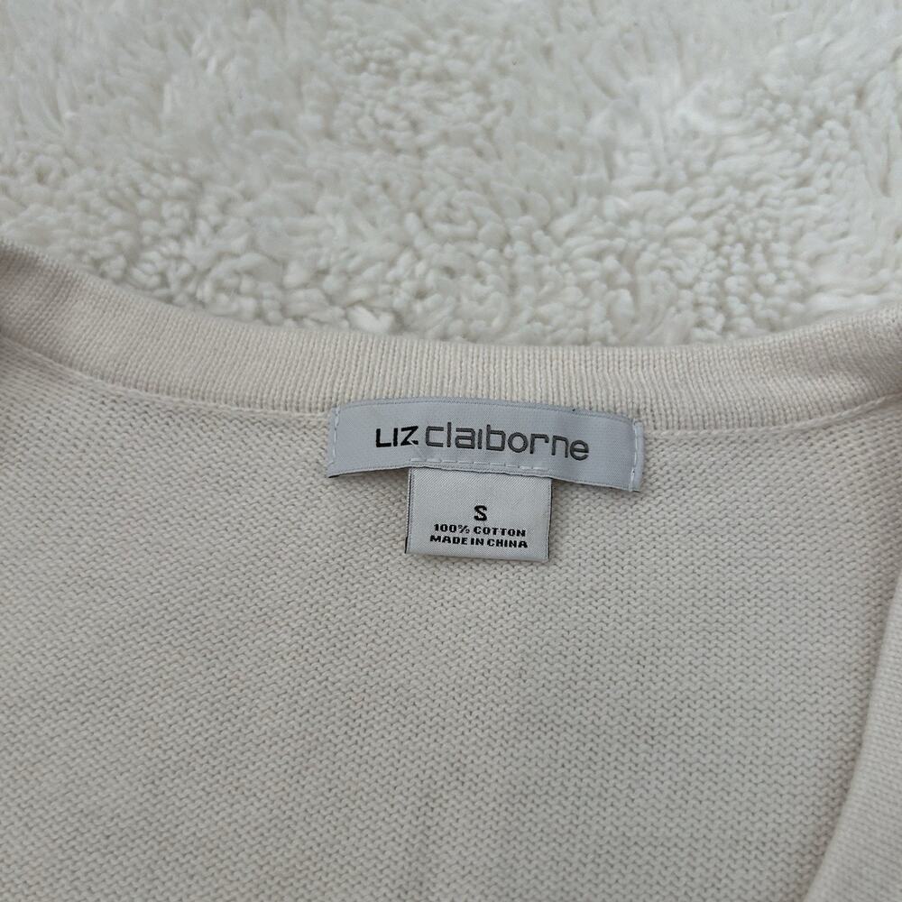 Y2K Liz Claiborne VTG Sweatshirt Sz S Rainbow Argyle Crewneck Soft Ballet Core - Picture 6 of 6